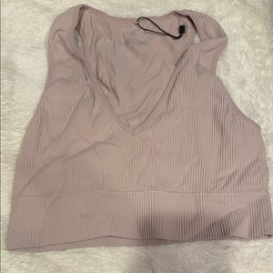 Garage Light Pink Ribbed Tank Top